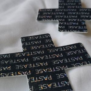 Pastease's black w/ rainbow holographic effect Nipple Covers / stickers [1008]
